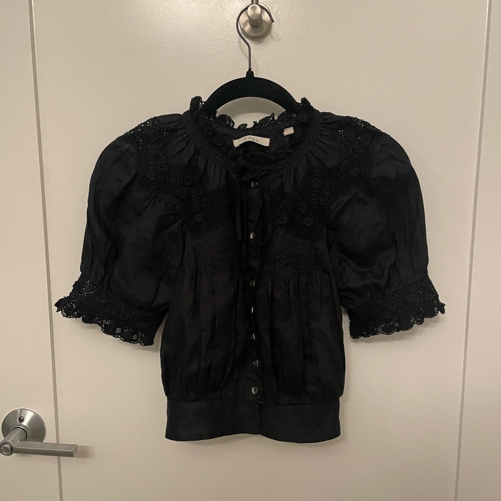 Doen Agatha Top, Black, XXS